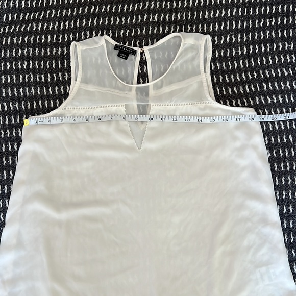 Metaphor White Sheer Yoke Tank/Blouse - Medium - Picture 6 of 11